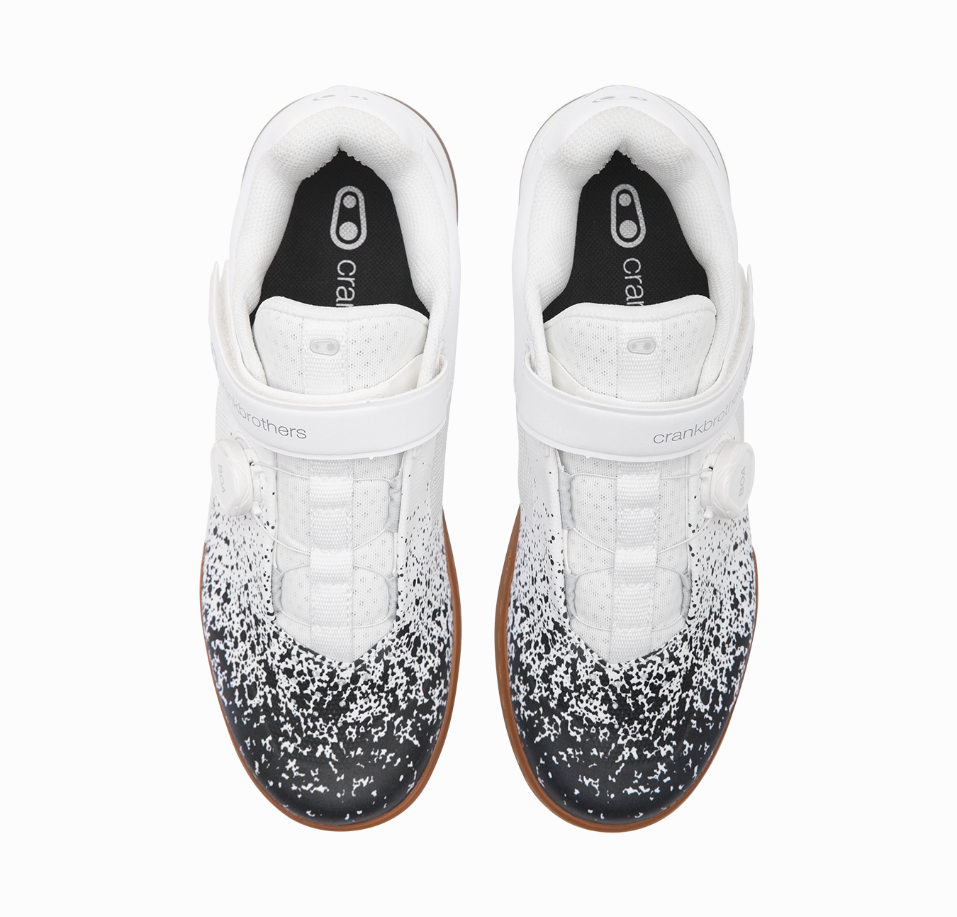 Stamp BOA Flat Shoes - Black/White Splatter