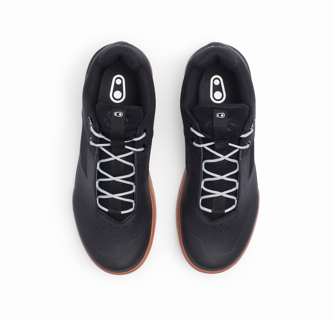 Stamp Lace Flat Shoes - Black/Gum