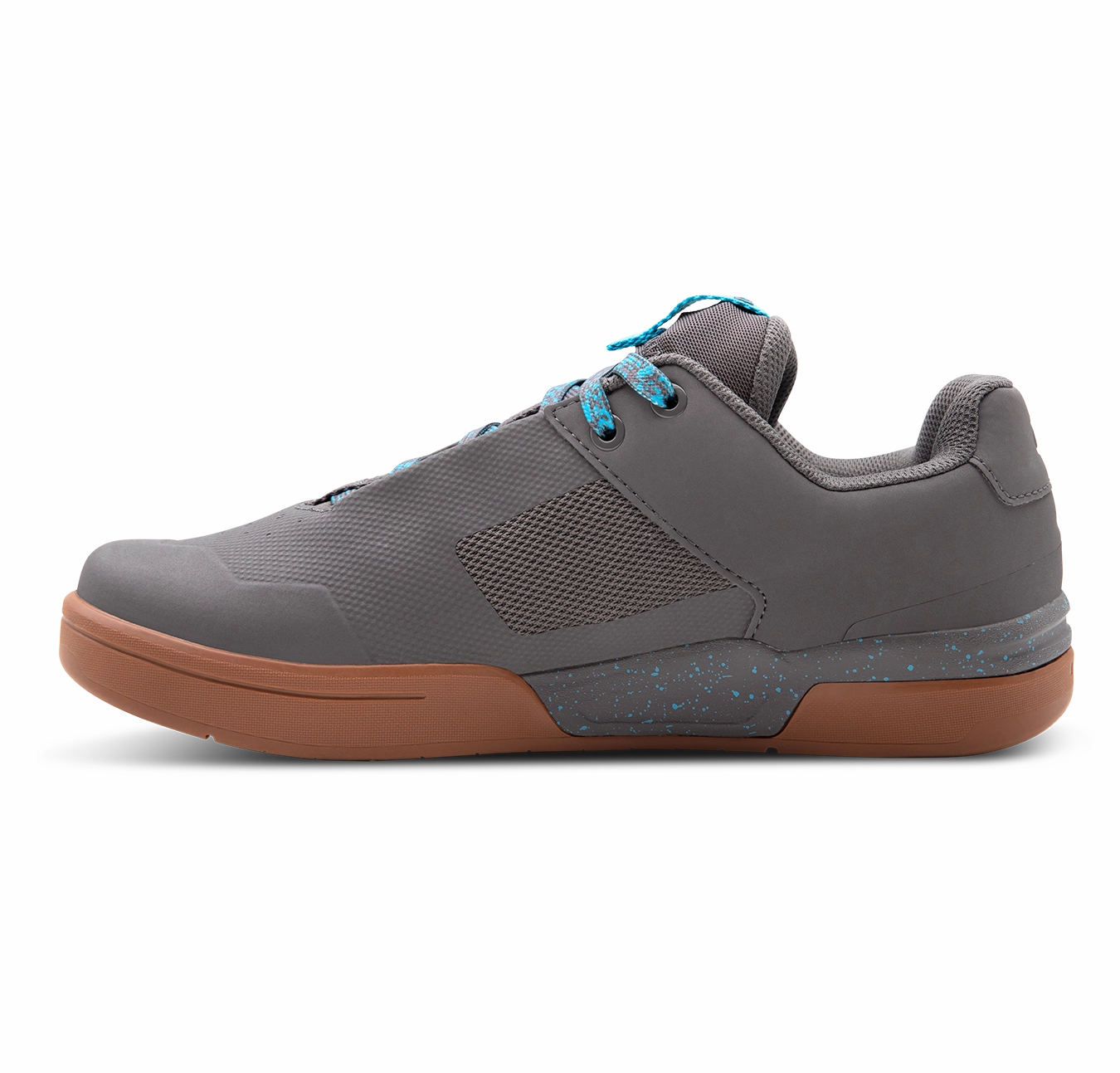 Stamp Lace Flat Shoes - Grey/Blue Splatter