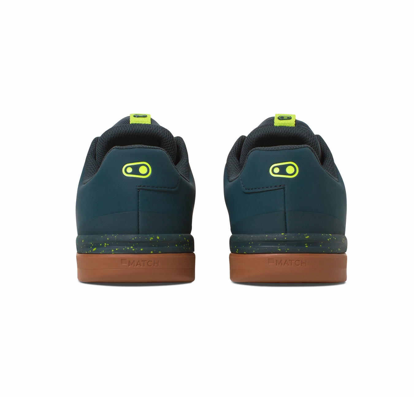 Stamp Lace Flat Shoes - Petrol/Lime Splatter