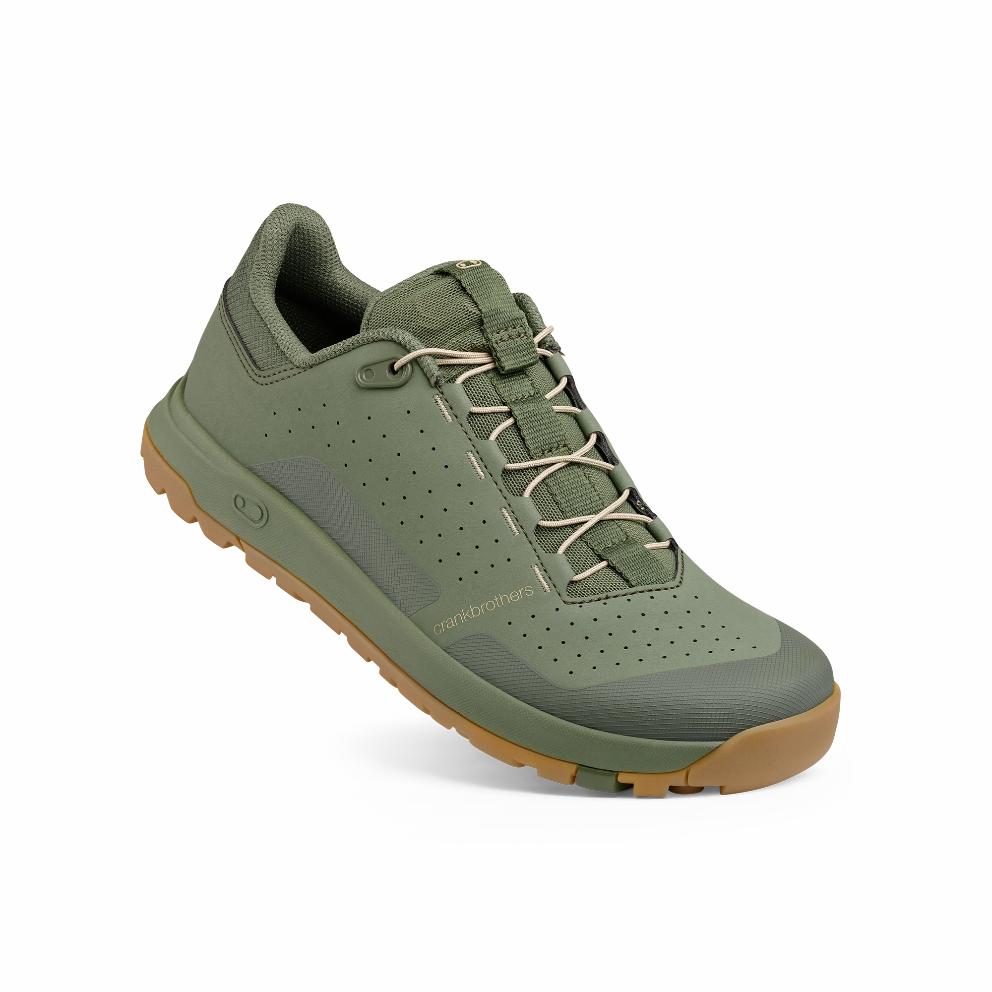 Stamp Trail Speed Lace Flat Shoes - Green/Gum