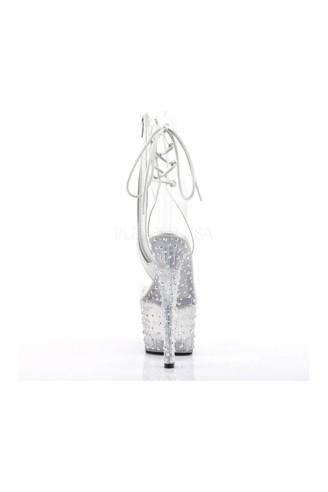 STARDANCE-1018C-7 Platform Boot  | Clear Vinyl