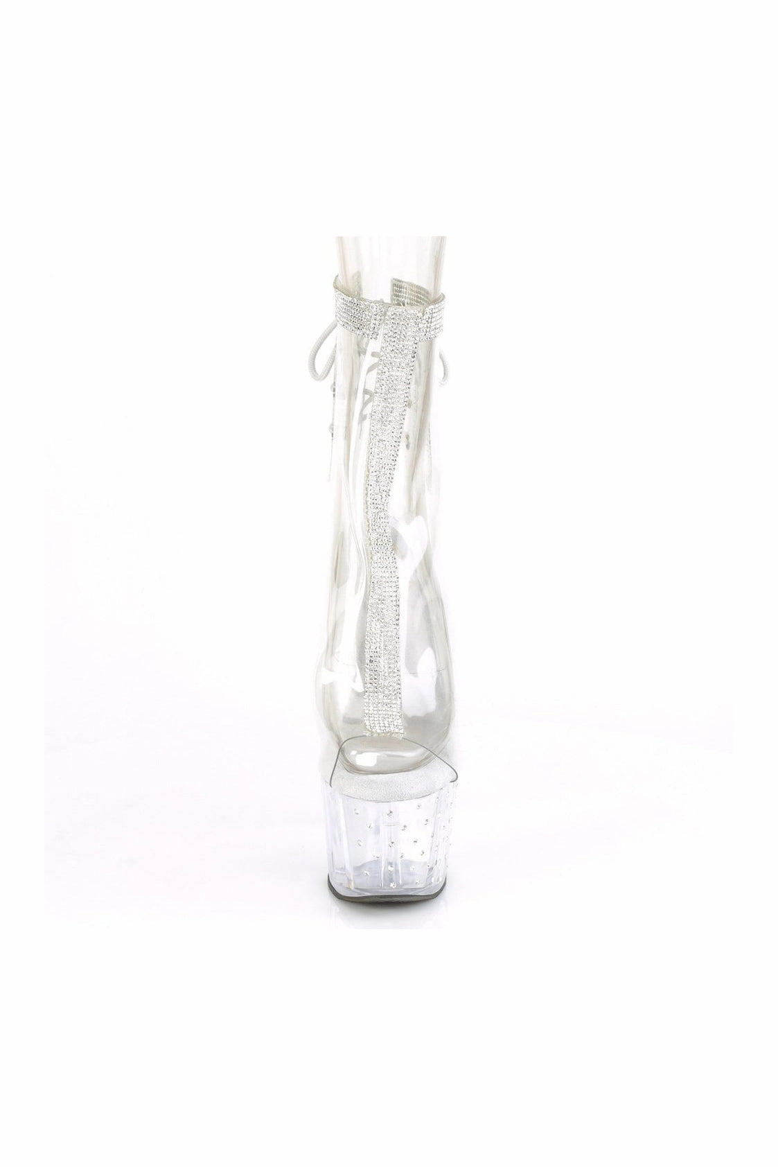 STARDUST-1018C-2RS Exotic Ankle Boot | Clear Vinyl