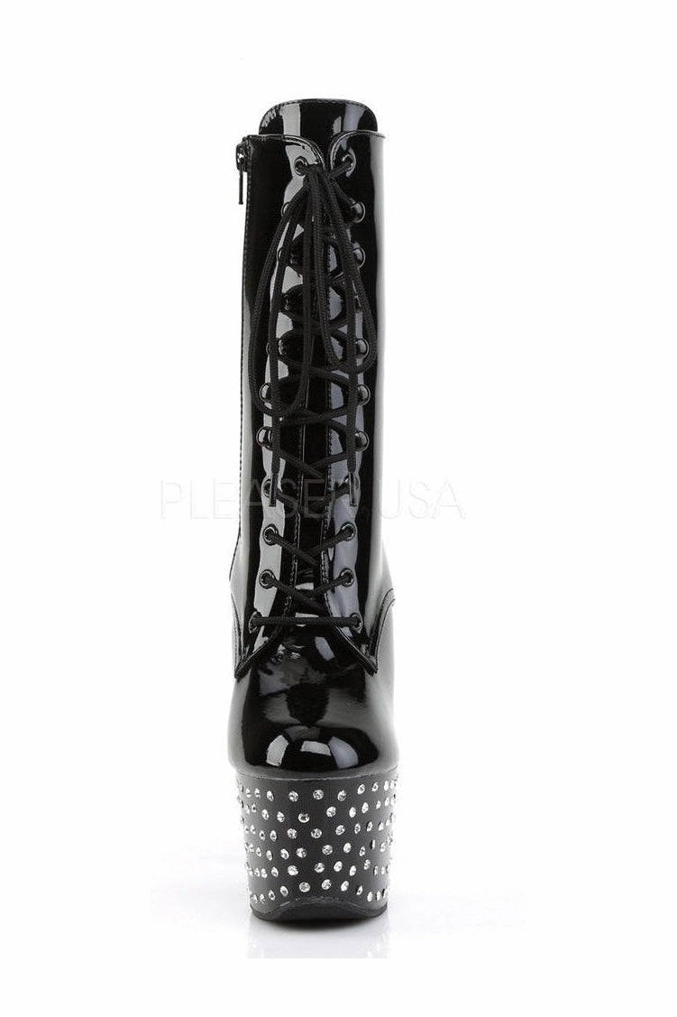 STARDUST-1020-7 Platform Boot  | Black Patent