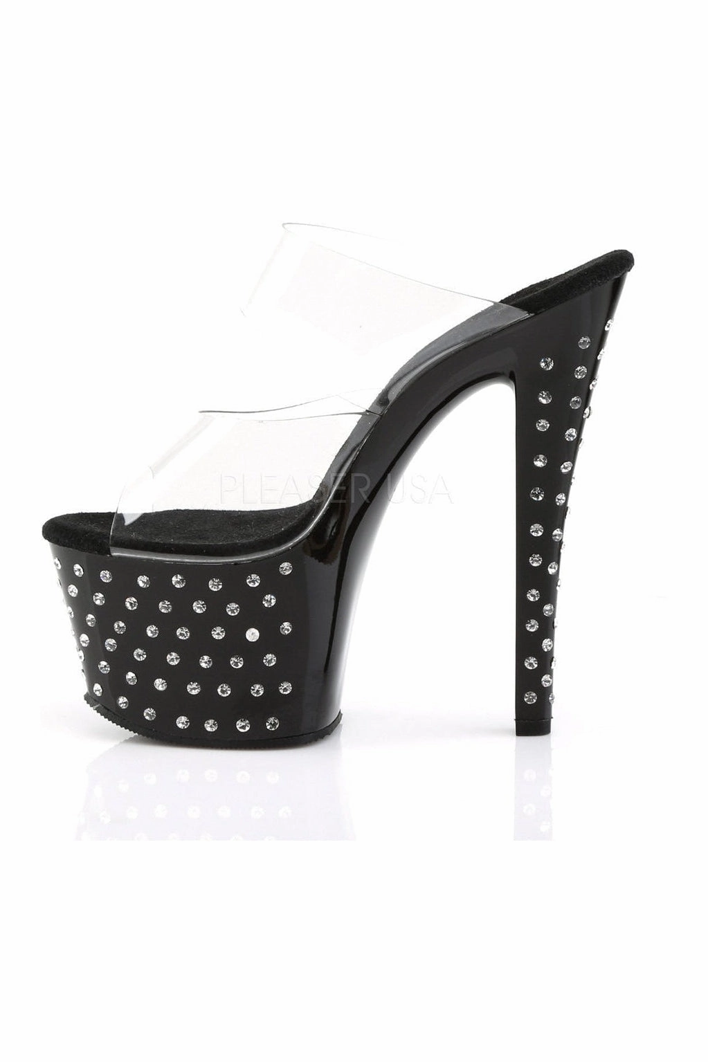 STARDUST-702 Platform Slide  | Black Vinyl