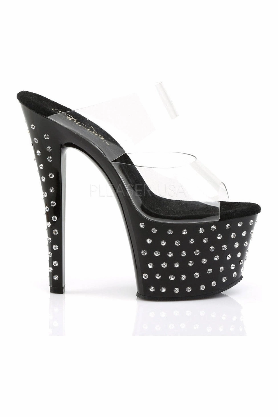 STARDUST-702 Platform Slide  | Black Vinyl