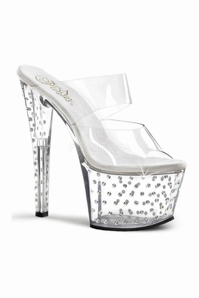 STARDUST-702 Platform Slide  | Clear Vinyl
