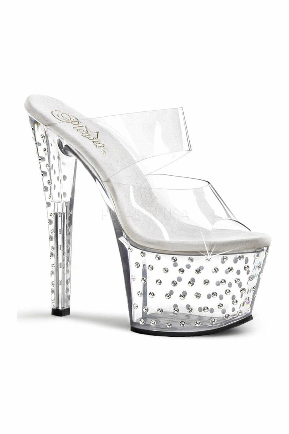 STARDUST-702 Platform Slide  | Clear Vinyl
