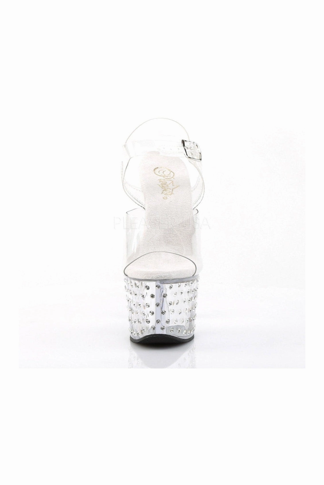 STARDUST-708 Platform Sandal  | Clear Vinyl