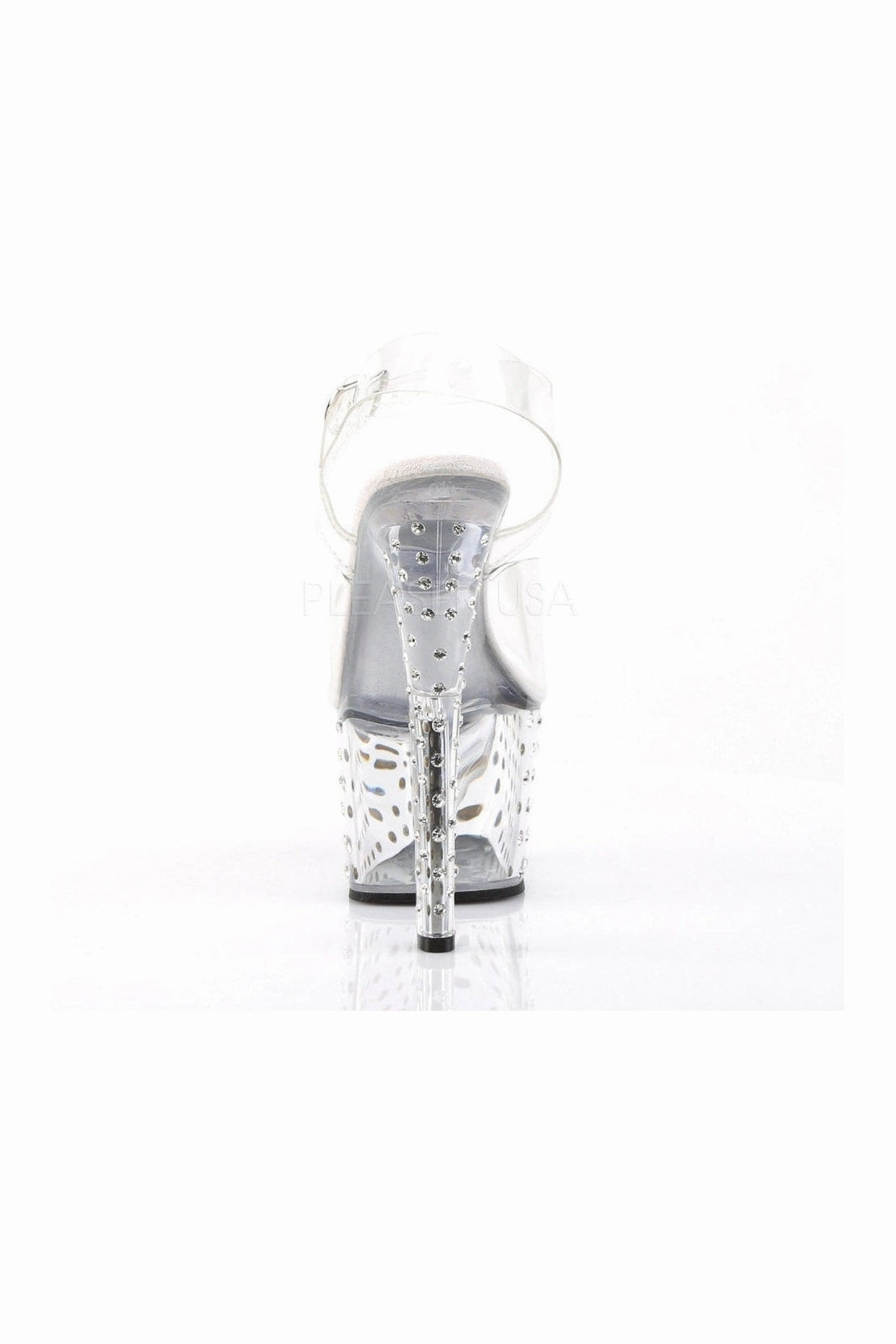 STARDUST-708 Platform Sandal  | Clear Vinyl