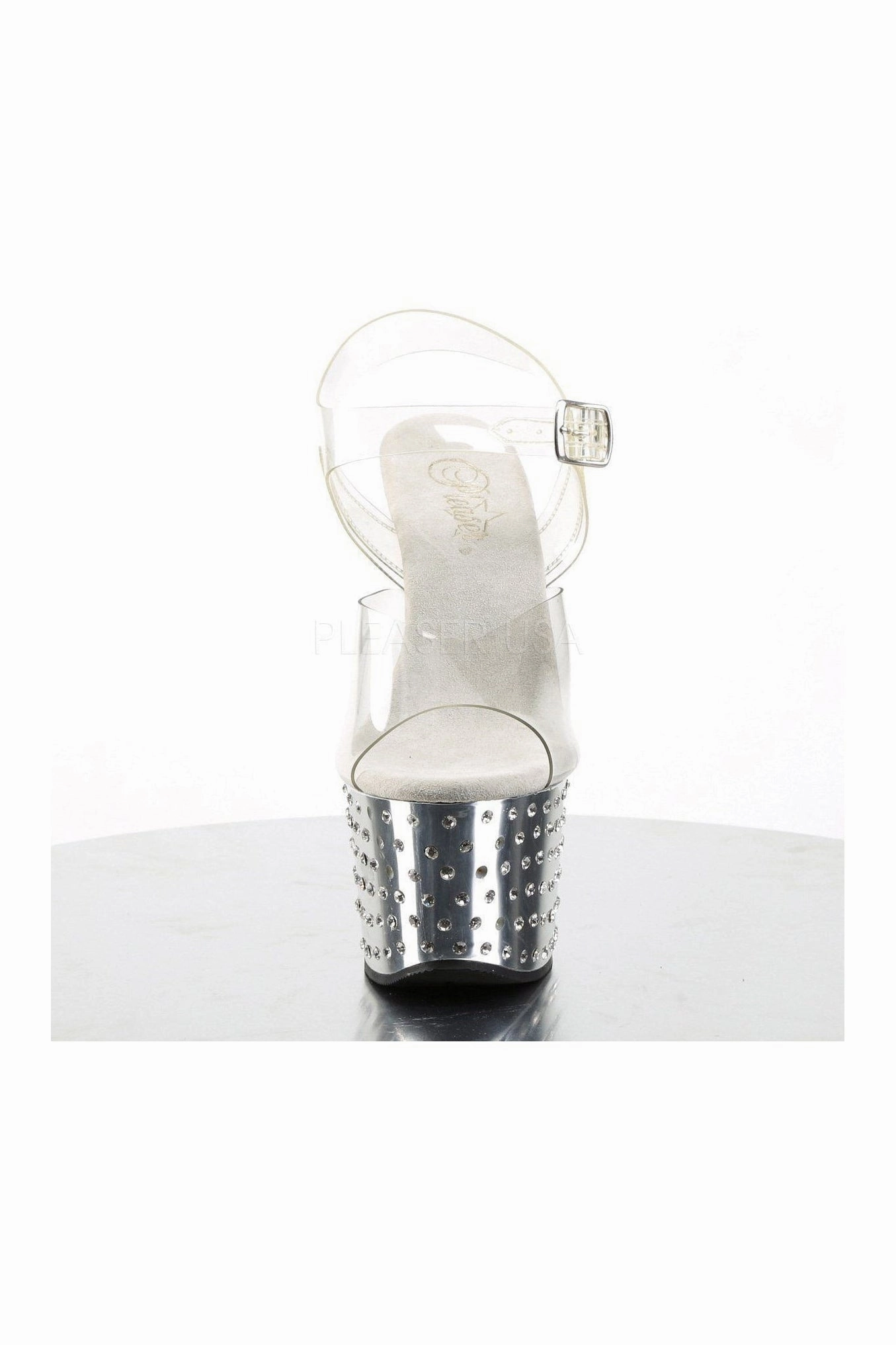 STARDUST-708 Platform Sandal  | Clear Vinyl