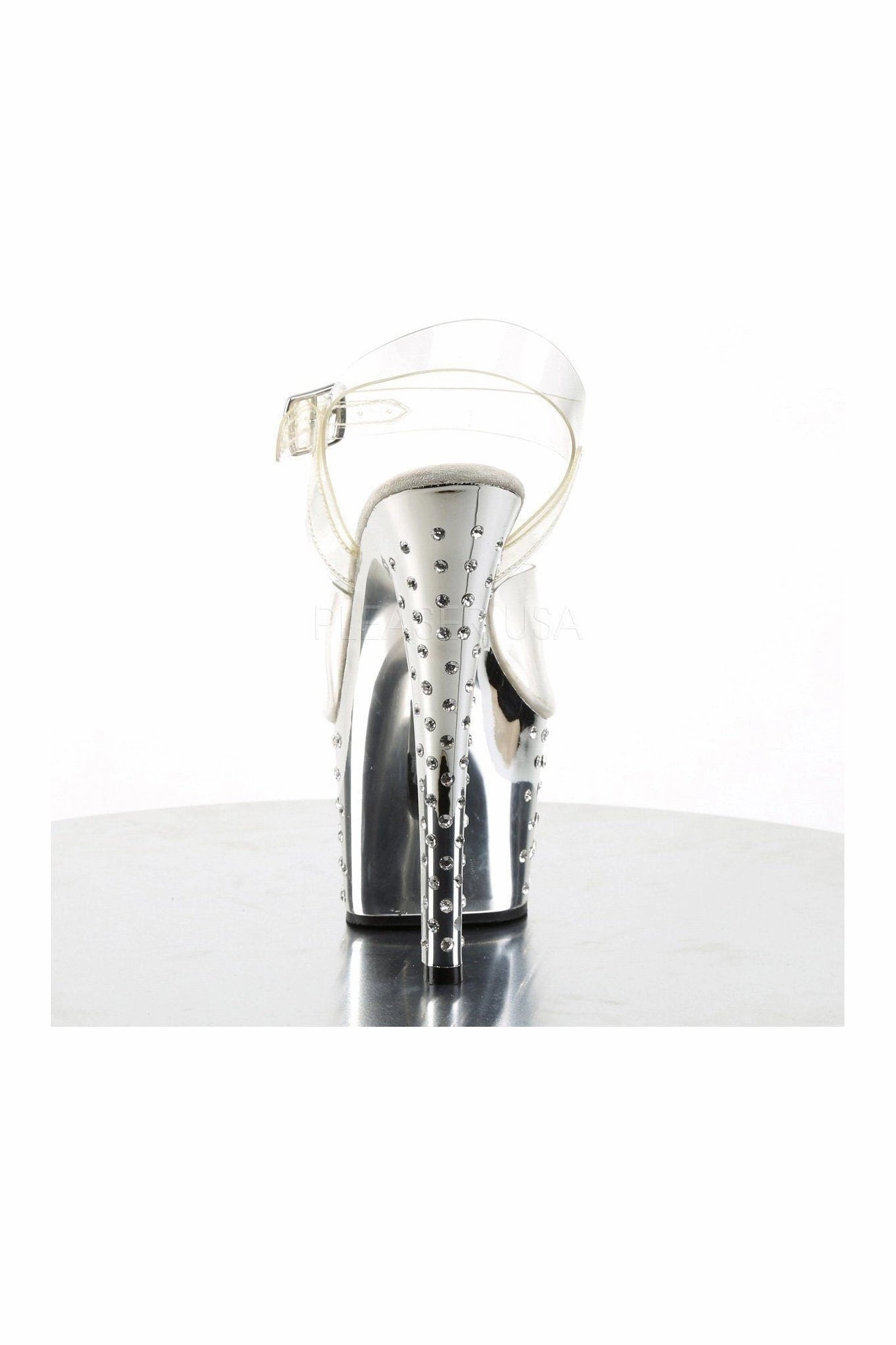 STARDUST-708 Platform Sandal  | Clear Vinyl