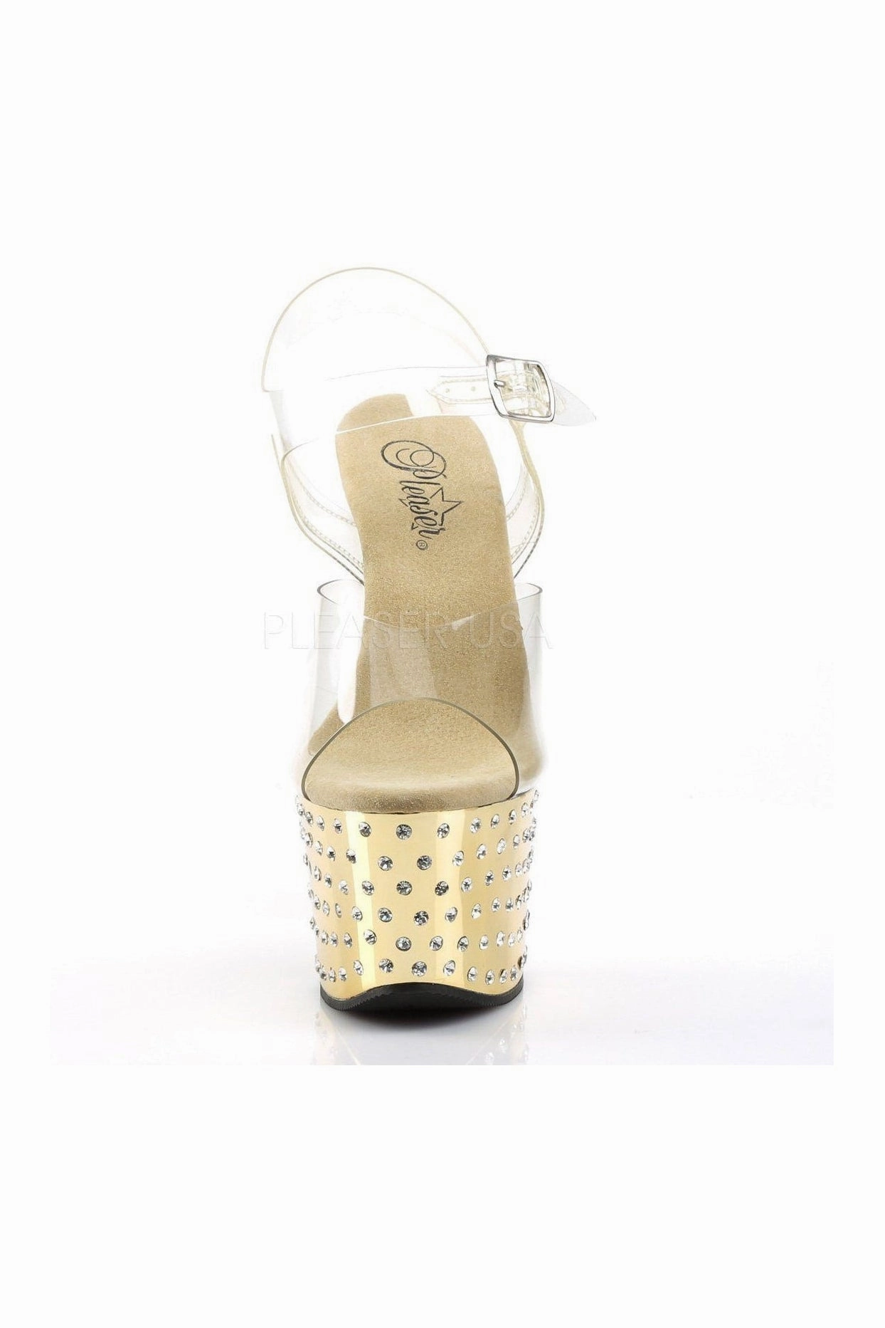 STARDUST-708 Platform Sandal  | Clear Vinyl