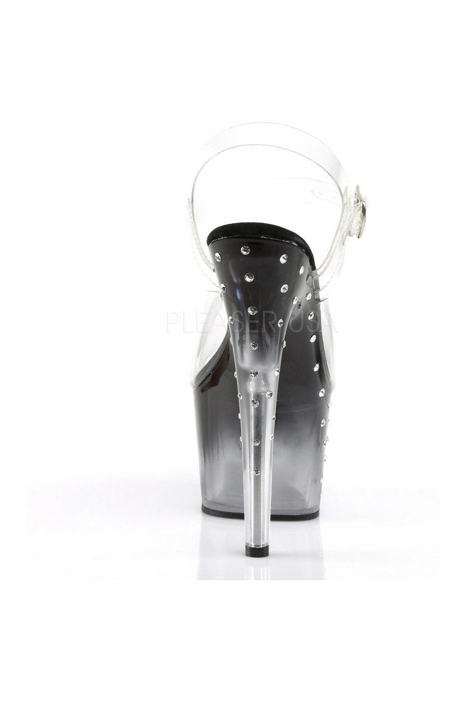 STARDUST-708T Platform Sandal  | Black Vinyl
