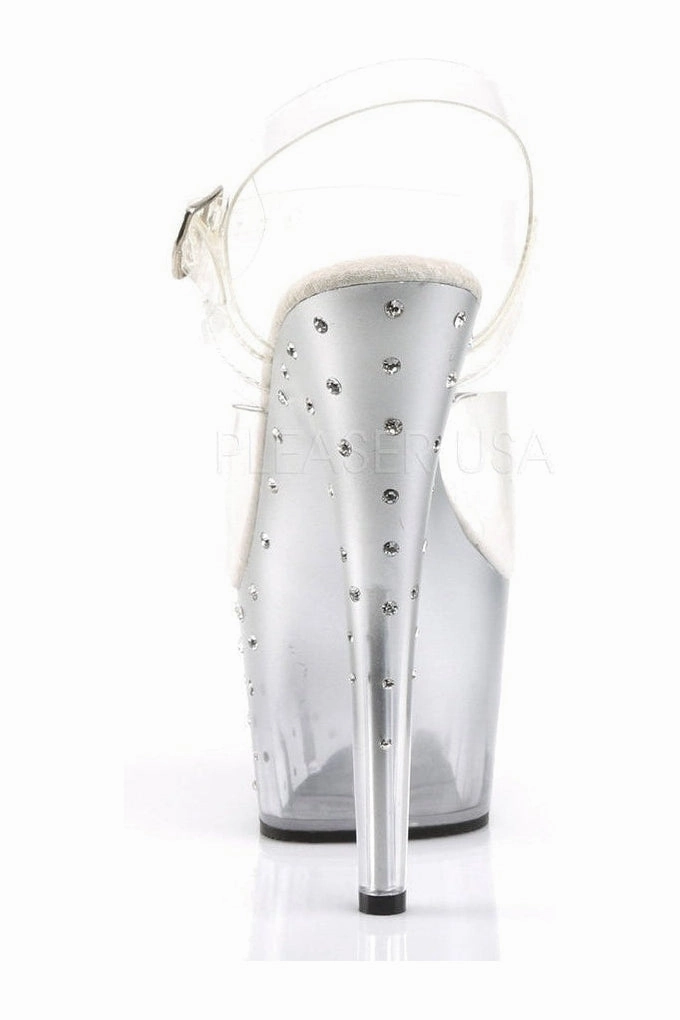 STARDUST-708T Platform Sandal  | Clear Vinyl