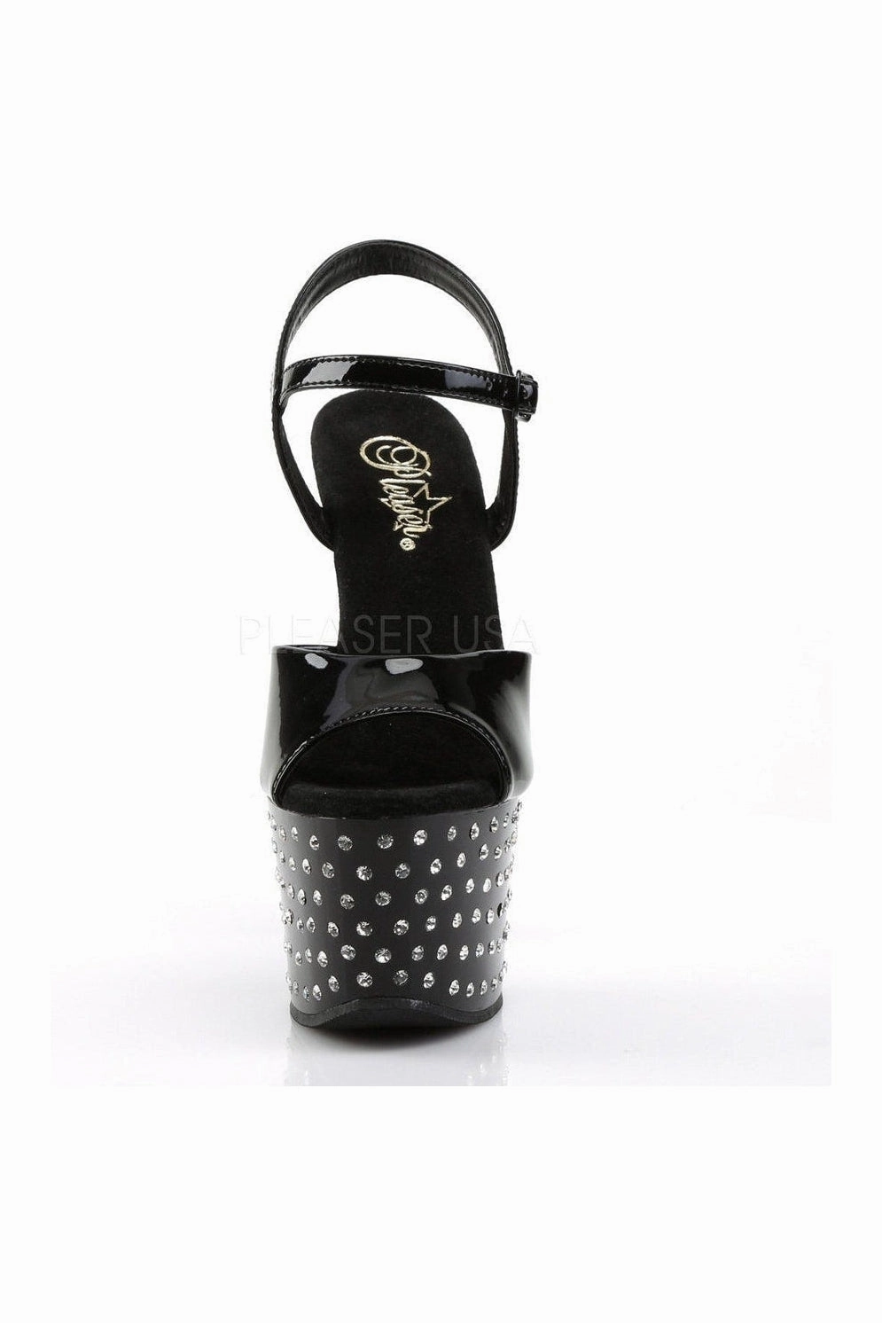 STARDUST-709 Platform Sandal  | Black Patent