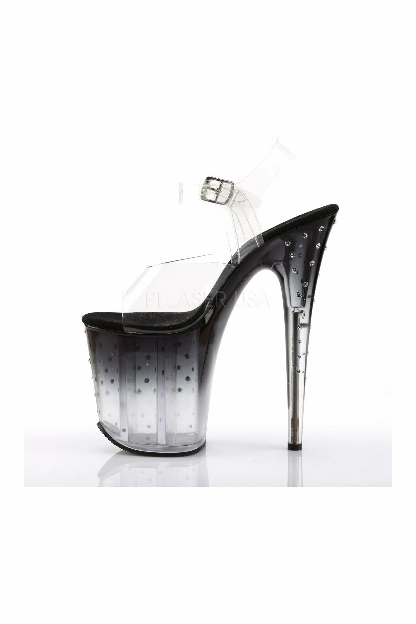 STARDUST-808T Platform Sandal  | Black Vinyl