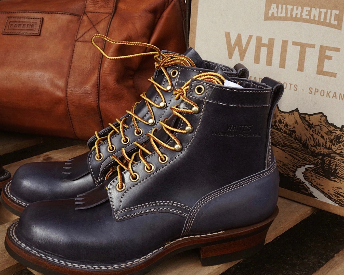 Stitchdown Cruiser - Navy Horsehide