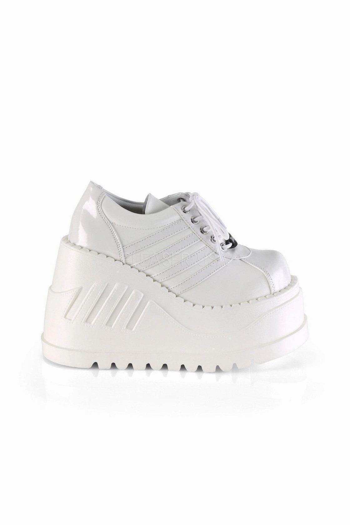 STOMP-08 Demonia Wedge | White Patent