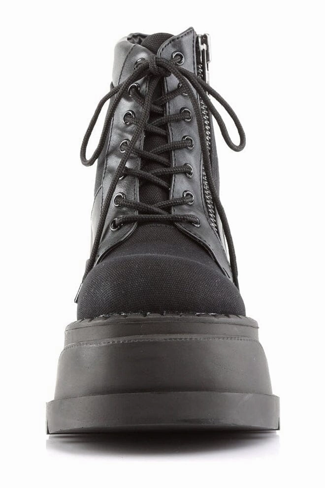 STOMP-10 Black Vegan Leather Cyber Shoe