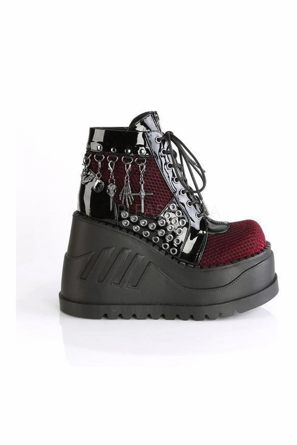STOMP-18 Demonia Platform Boot | Black Faux Leather