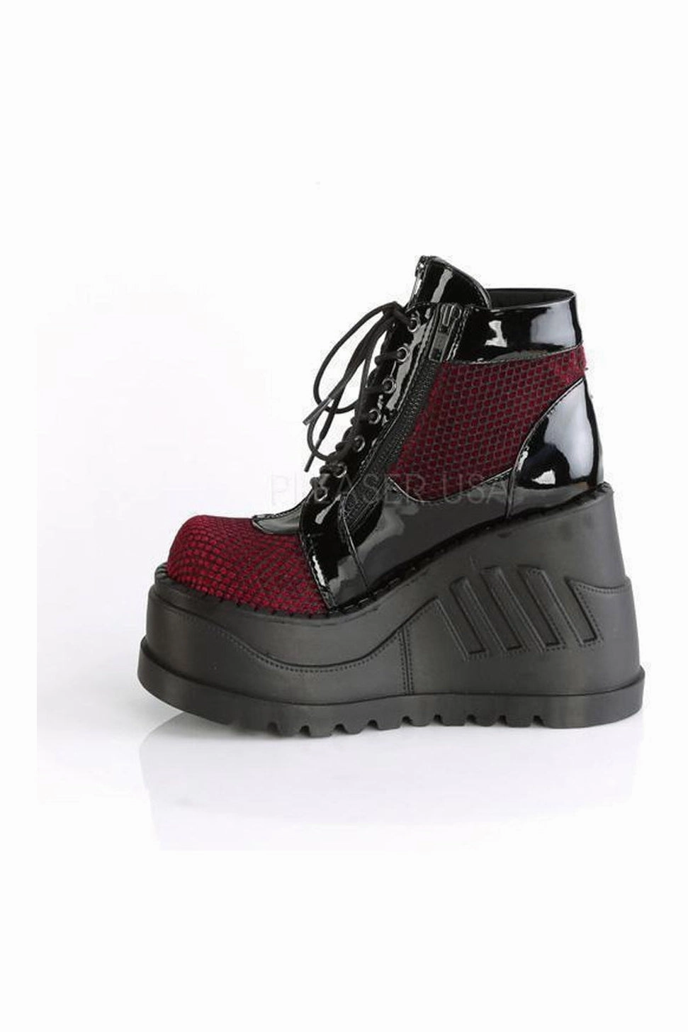 STOMP-18 Demonia Platform Boot | Black Faux Leather
