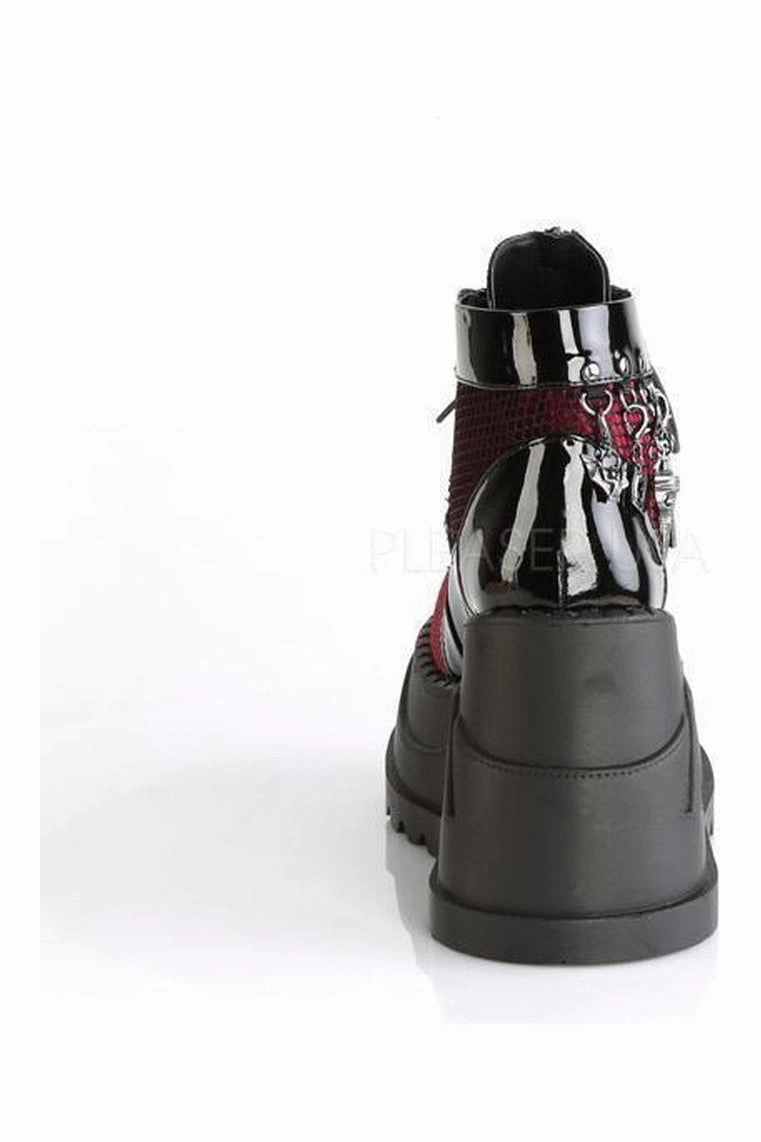 STOMP-18 Demonia Platform Boot | Black Faux Leather