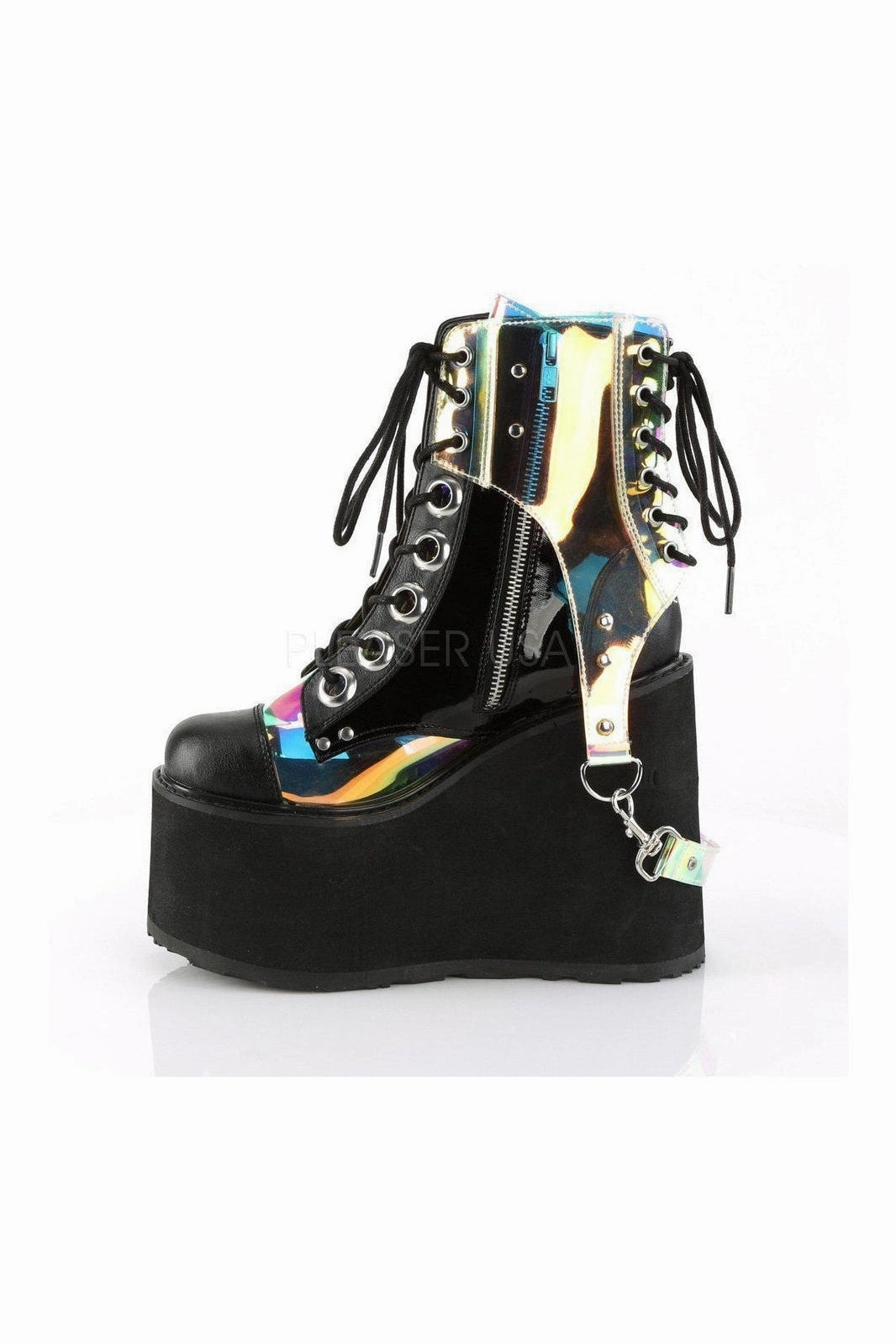 SWING-115 Demonia Platform Pump | Black Patent
