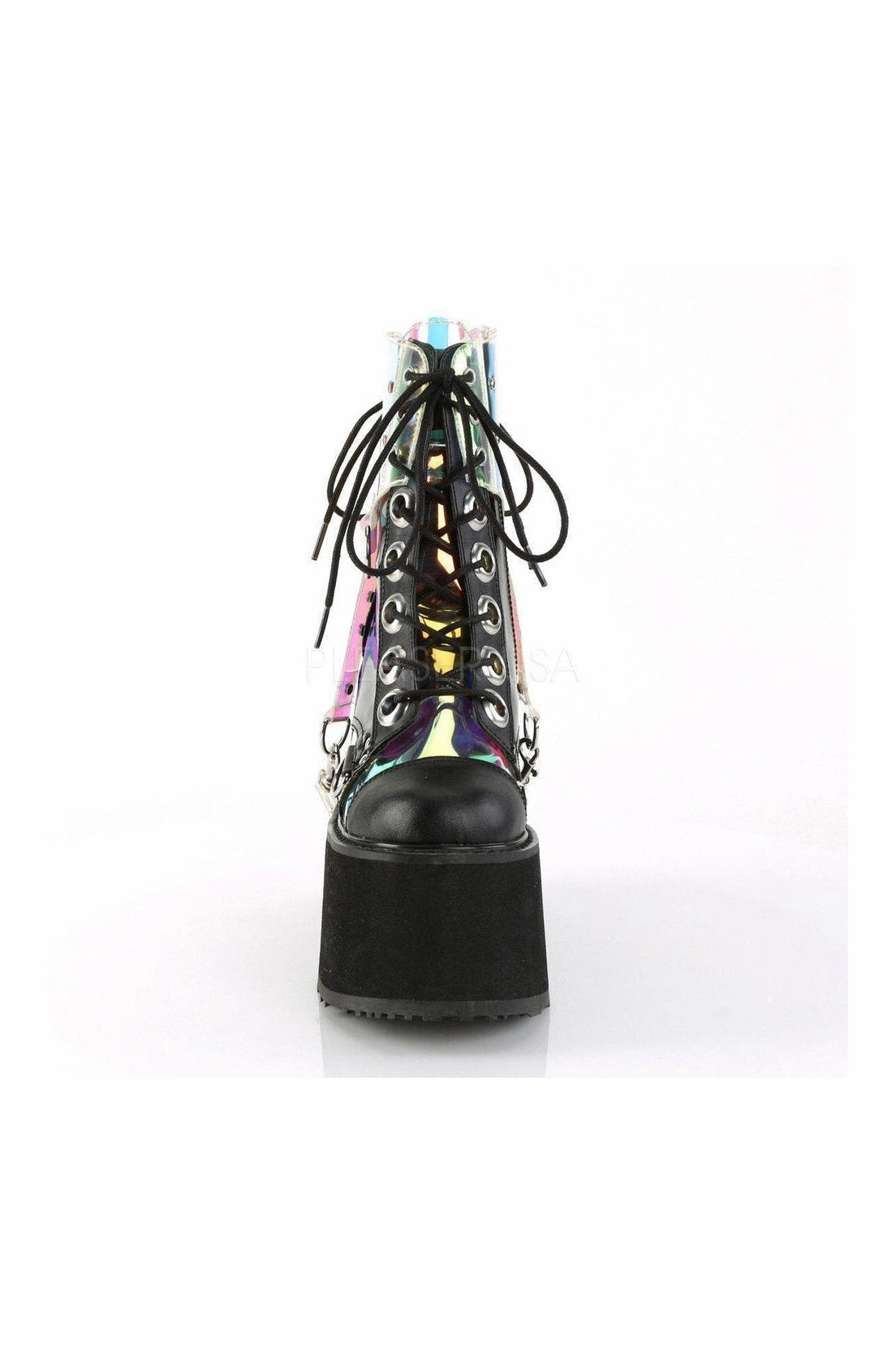SWING-115 Demonia Platform Pump | Black Patent