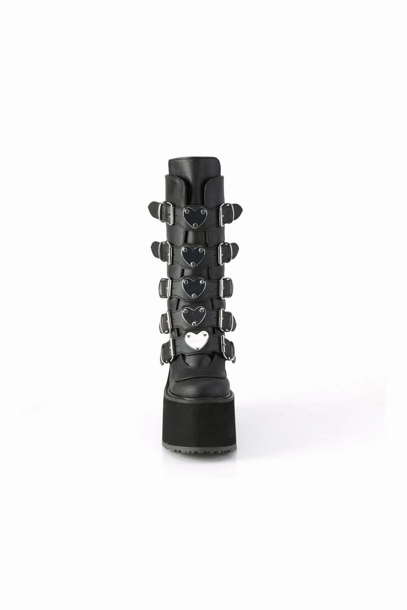 SWING-230 Black Vegan Leather Knee Boot