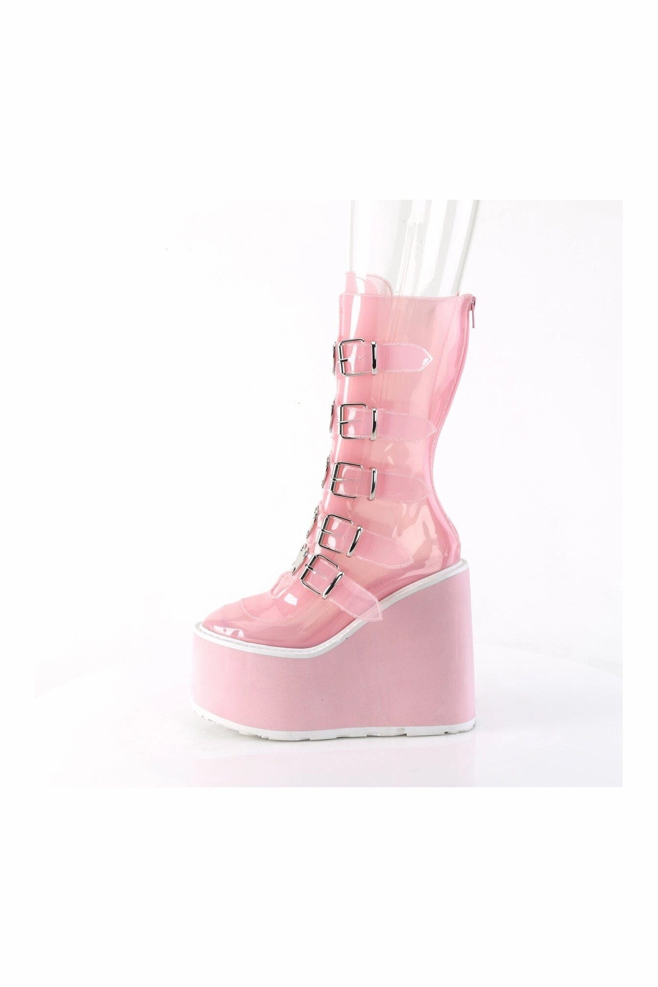 SWING-230C PInk Faux Leather Knee Boot