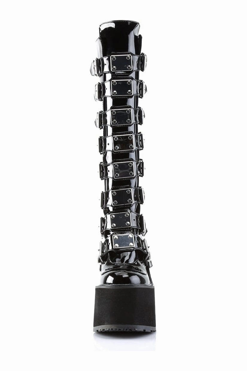 SWING-815 Black Patent Knee Boot