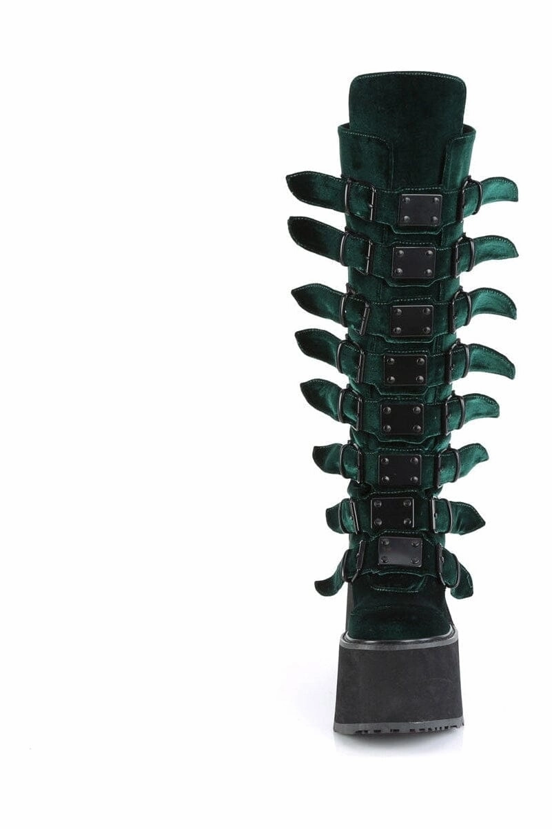 SWING-815 Green Vegan Suede Knee Boot