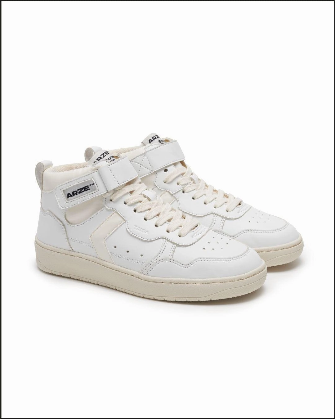 Taiga Hi Unisex Vegan Corn Leather Retro Sneakers| White