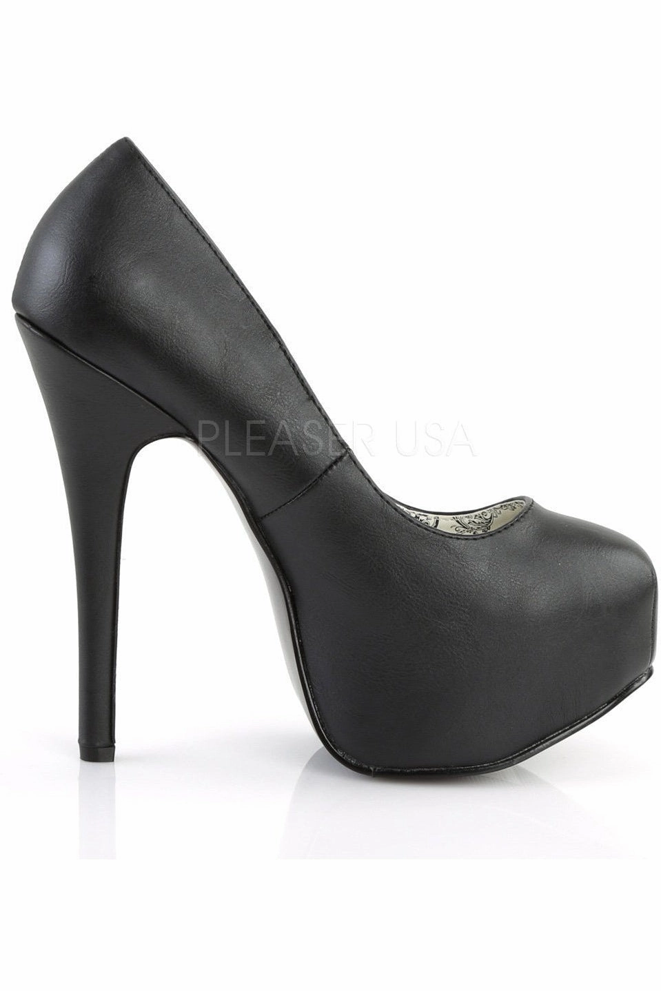 TEEZE-06 Pump  | Black Faux Leather