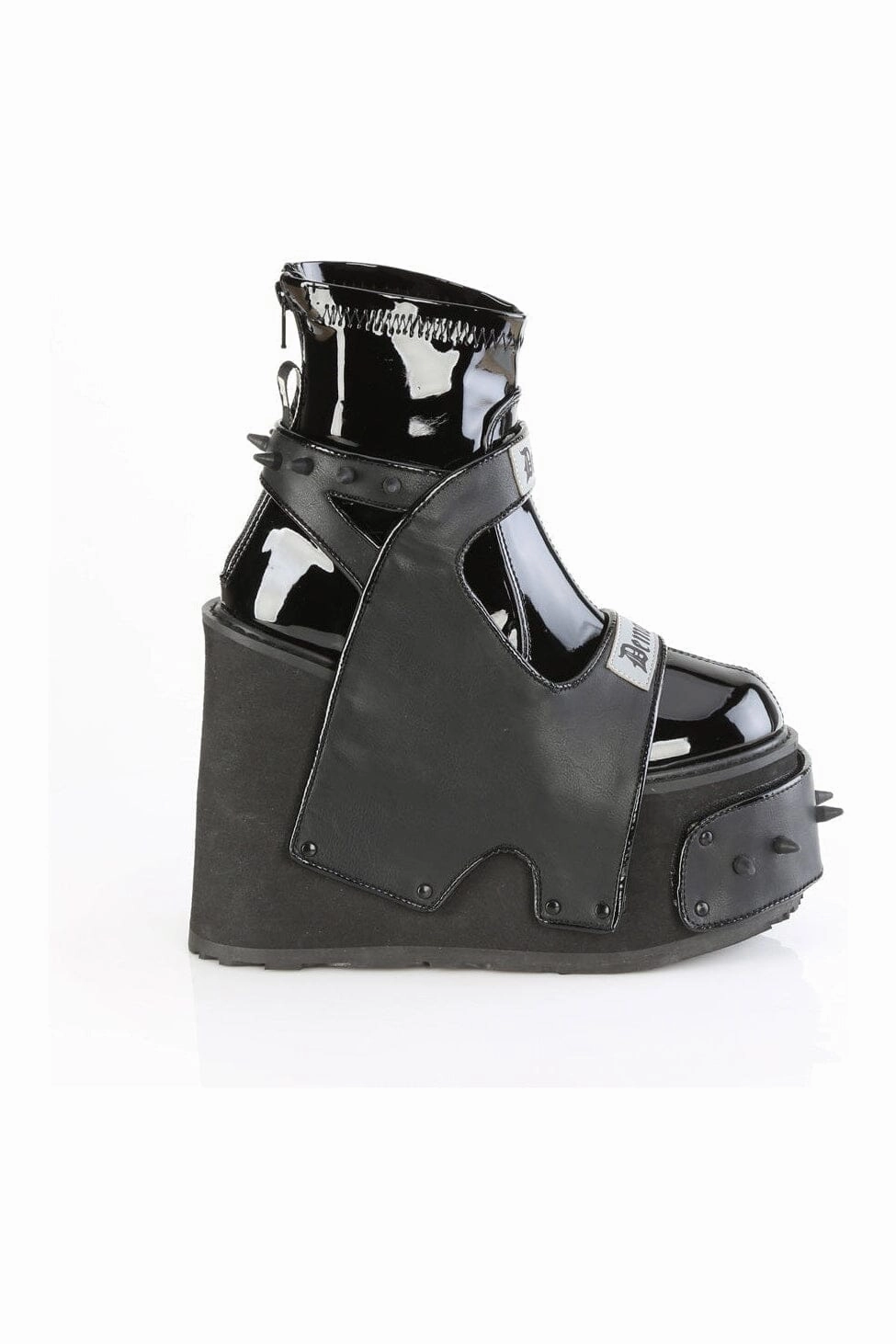 TRANSFORMER-808 Black Vegan Leather Cyber Shoe
