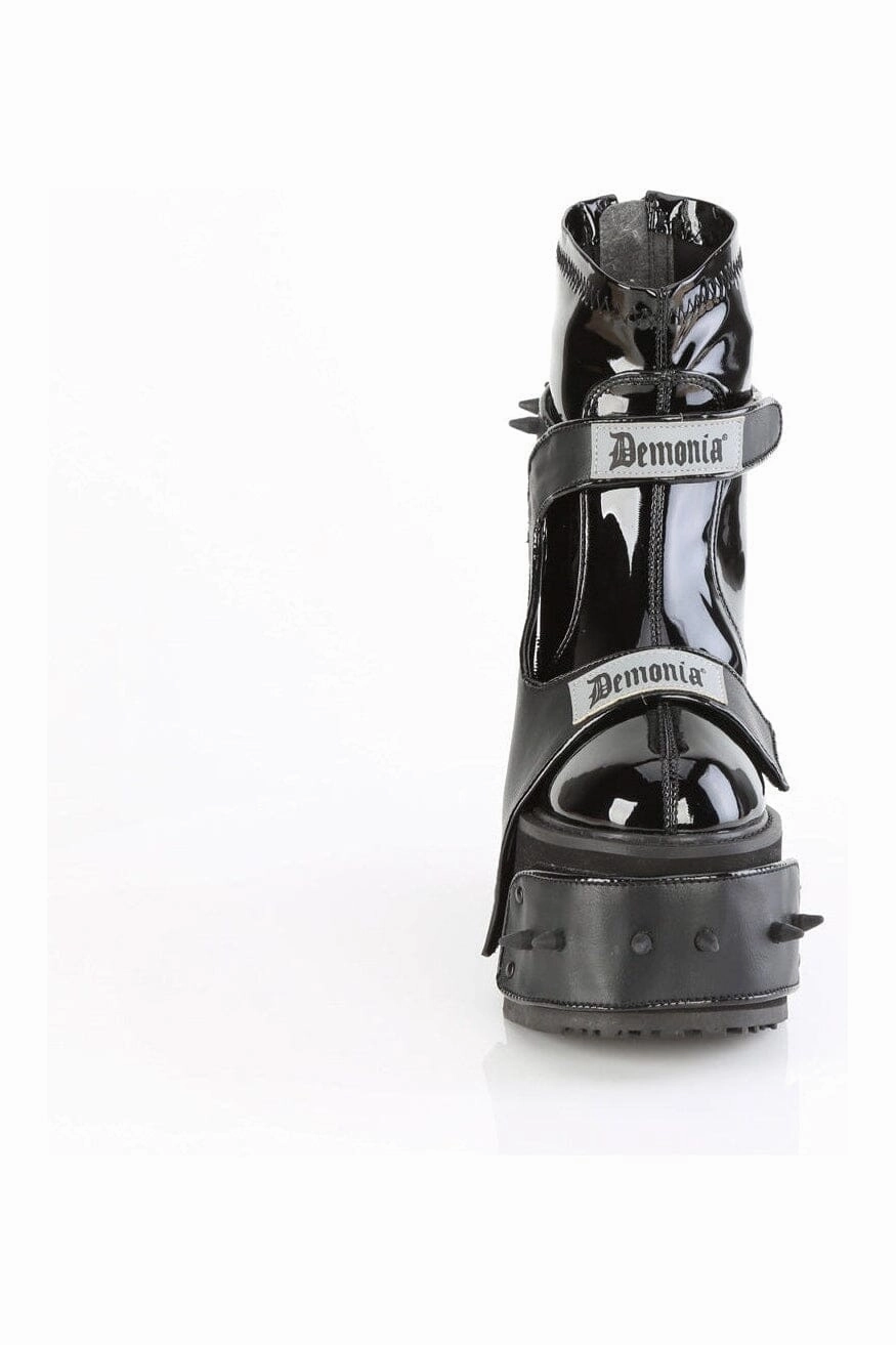 TRANSFORMER-808 Black Vegan Leather Cyber Shoe