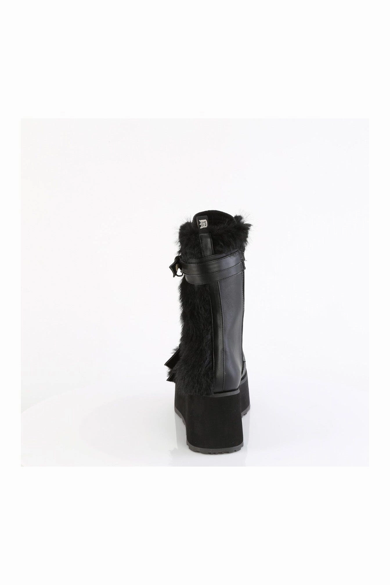 TRASHVILLE-218 Black Vegan Leather Knee boot