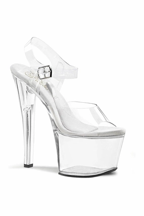 TREASURE-708 Exotic Sandal | Clear Vinyl