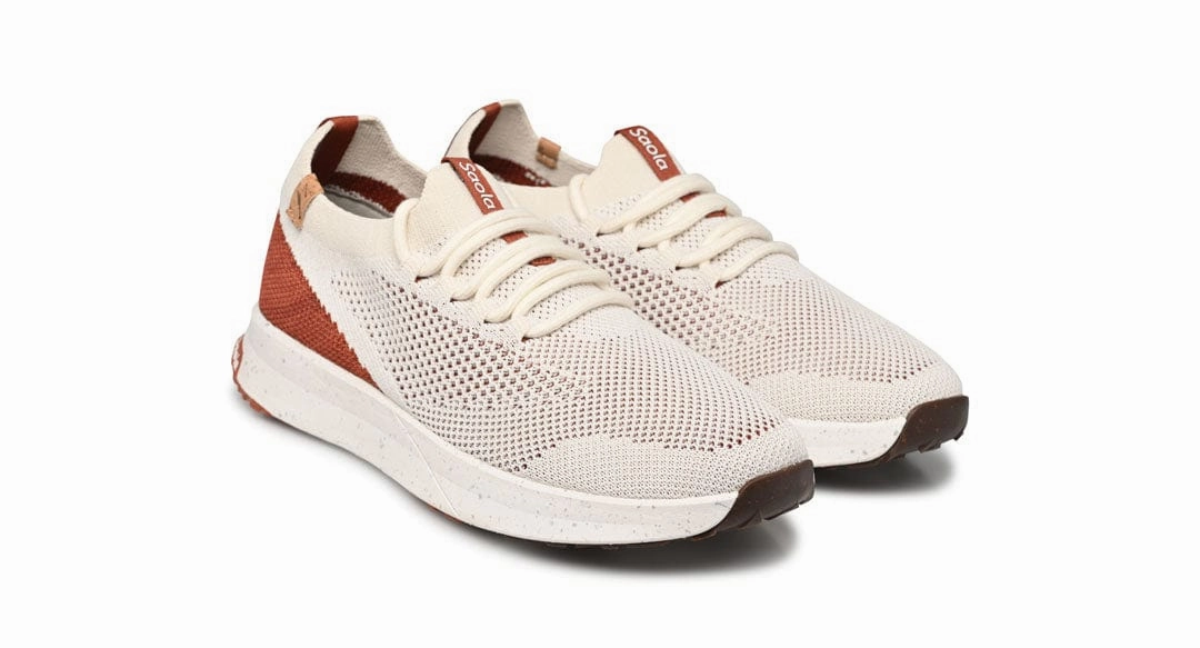 Tsavo 2.0 Women's Recycled PET Sneakers | White & Burgundy