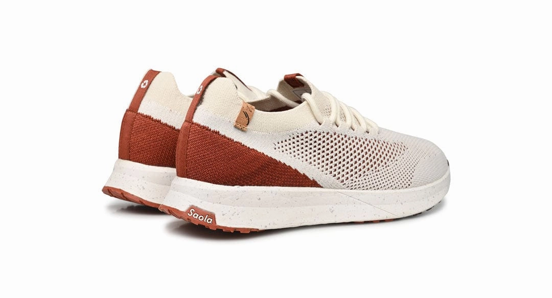 Tsavo 2.0 Women's Recycled PET Sneakers | White & Burgundy