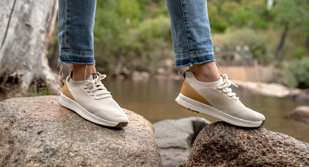 Tsavo 2.0 Women's Recycled PET Sneakers | White & Gold