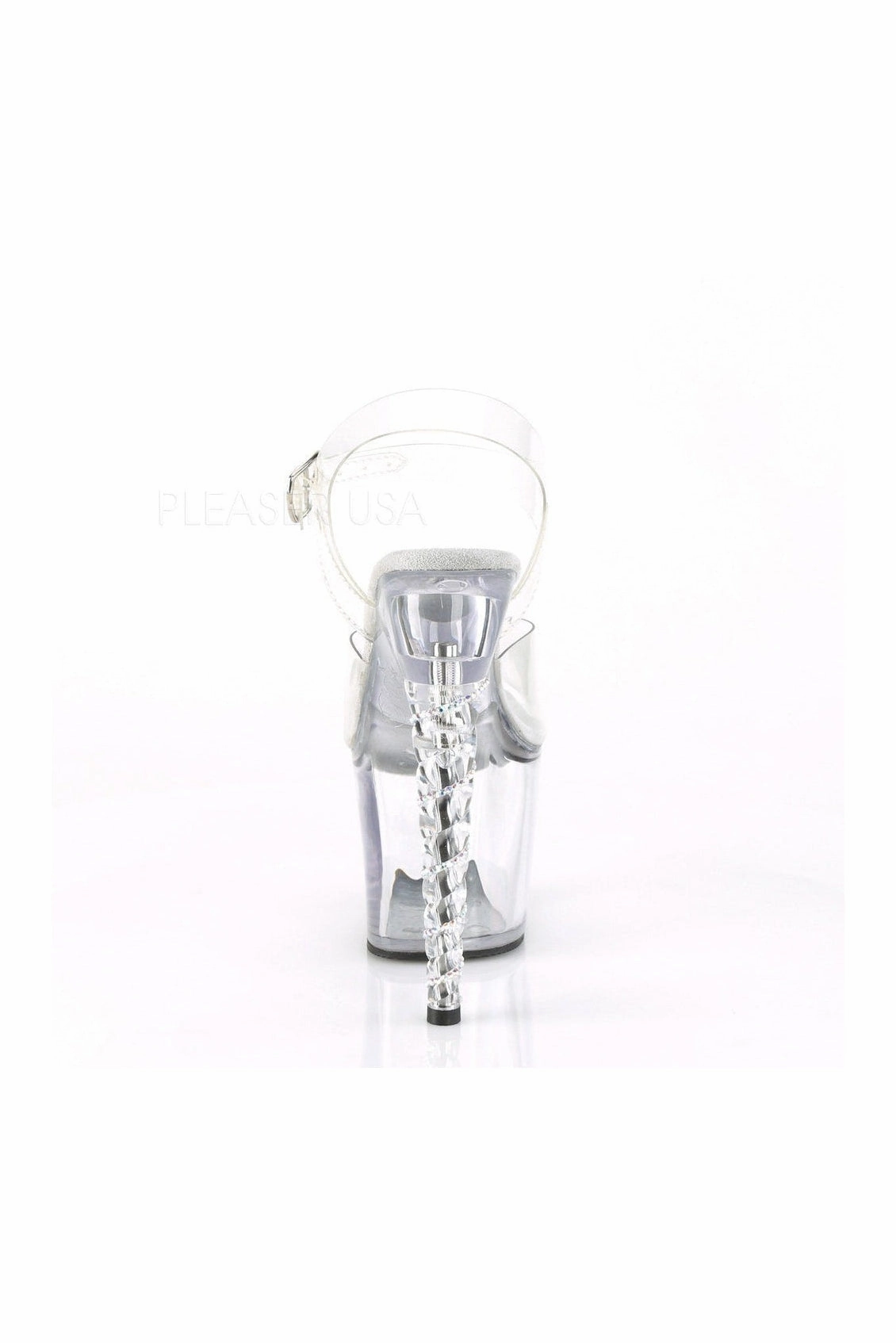 UNICORN-708RSH Exotic Platform Sandal | Clear Vinyl