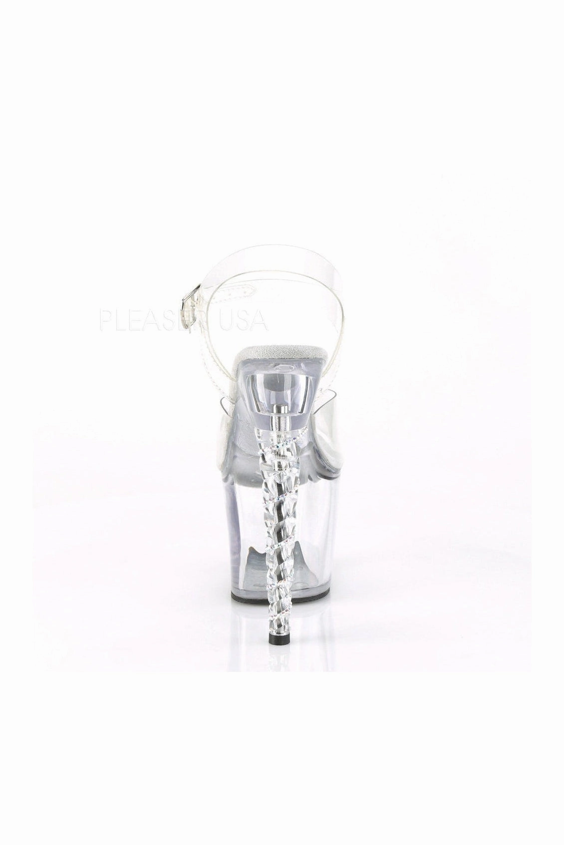 UNICORN-708RSH Exotic Platform Sandal | Clear Vinyl