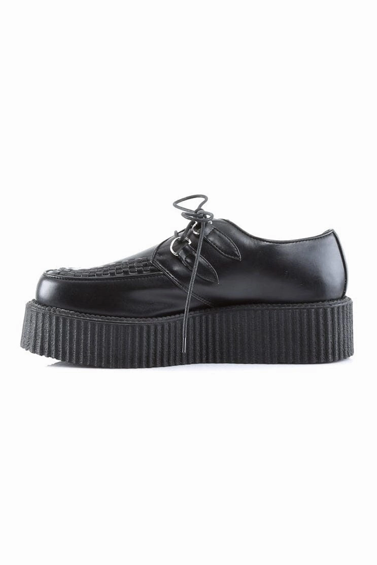 V-CREEPER-502 Black Vegan Leather Creeper
