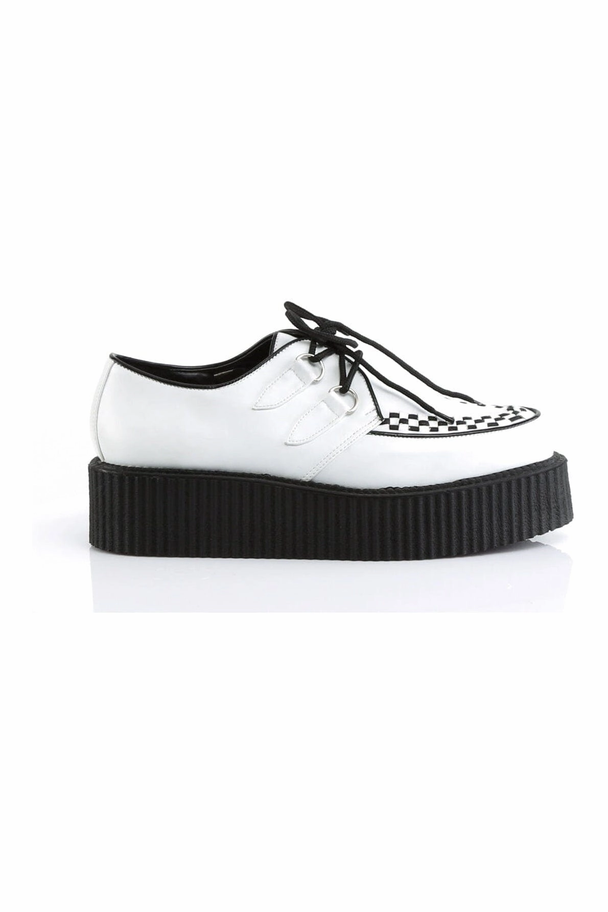 V-CREEPER-502 White Vegan Leather Creeper