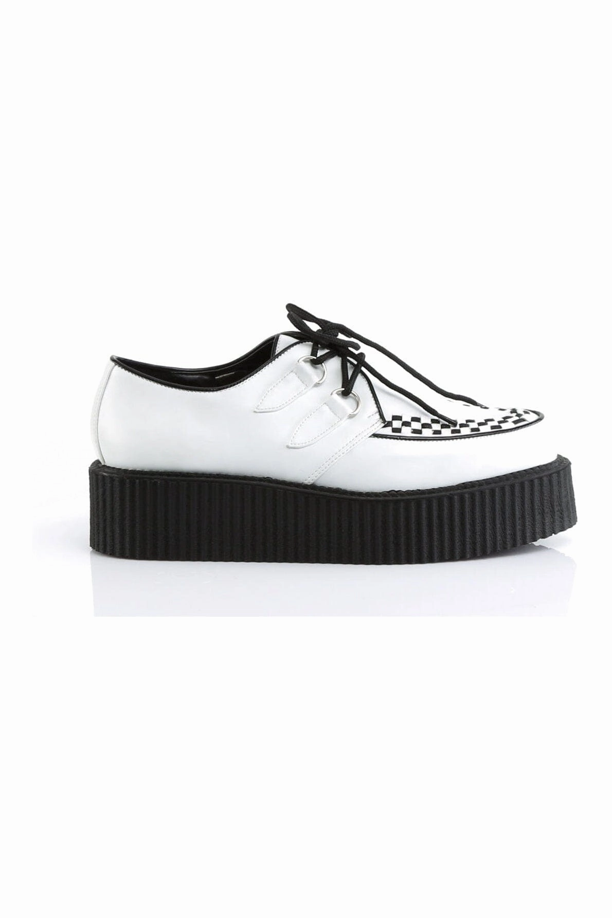 V-CREEPER-502 White Vegan Leather Creeper