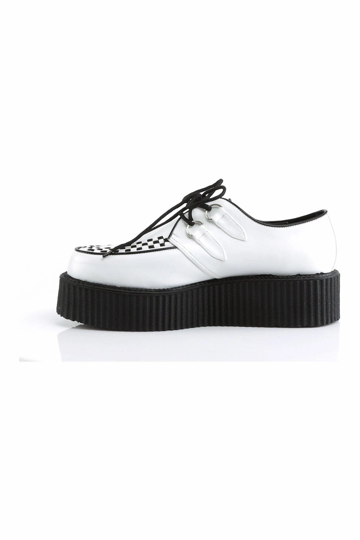 V-CREEPER-502 White Vegan Leather Creeper