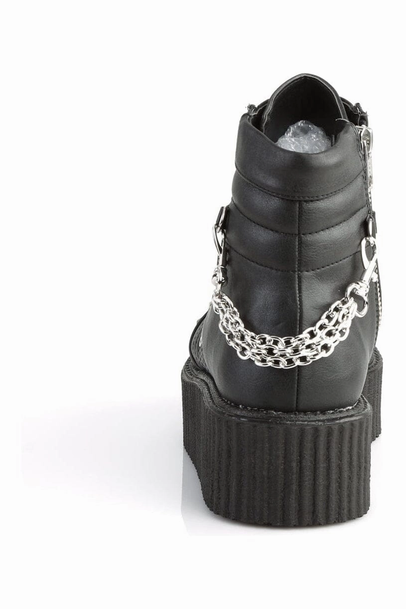 V-CREEPER-565 Black Vegan Leather Creeper