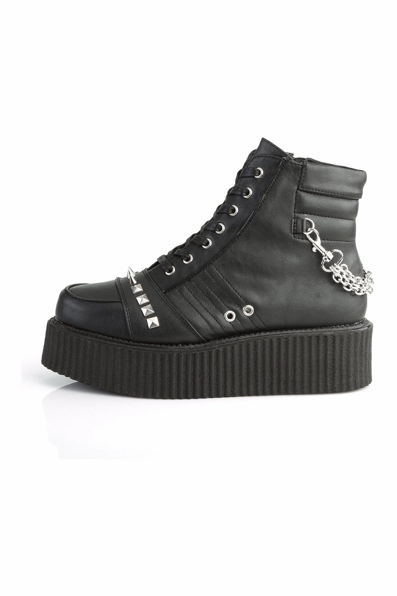 V-CREEPER-565 Black Vegan Leather Creeper